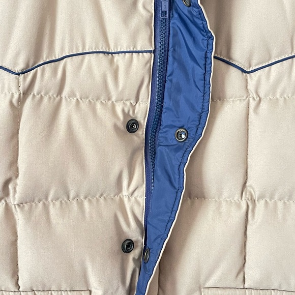 Vtg. Alaska Down And Leather Vest Sz-M Puffer Goodedown Zipper/Snap Buttons - Picture 3 of 16